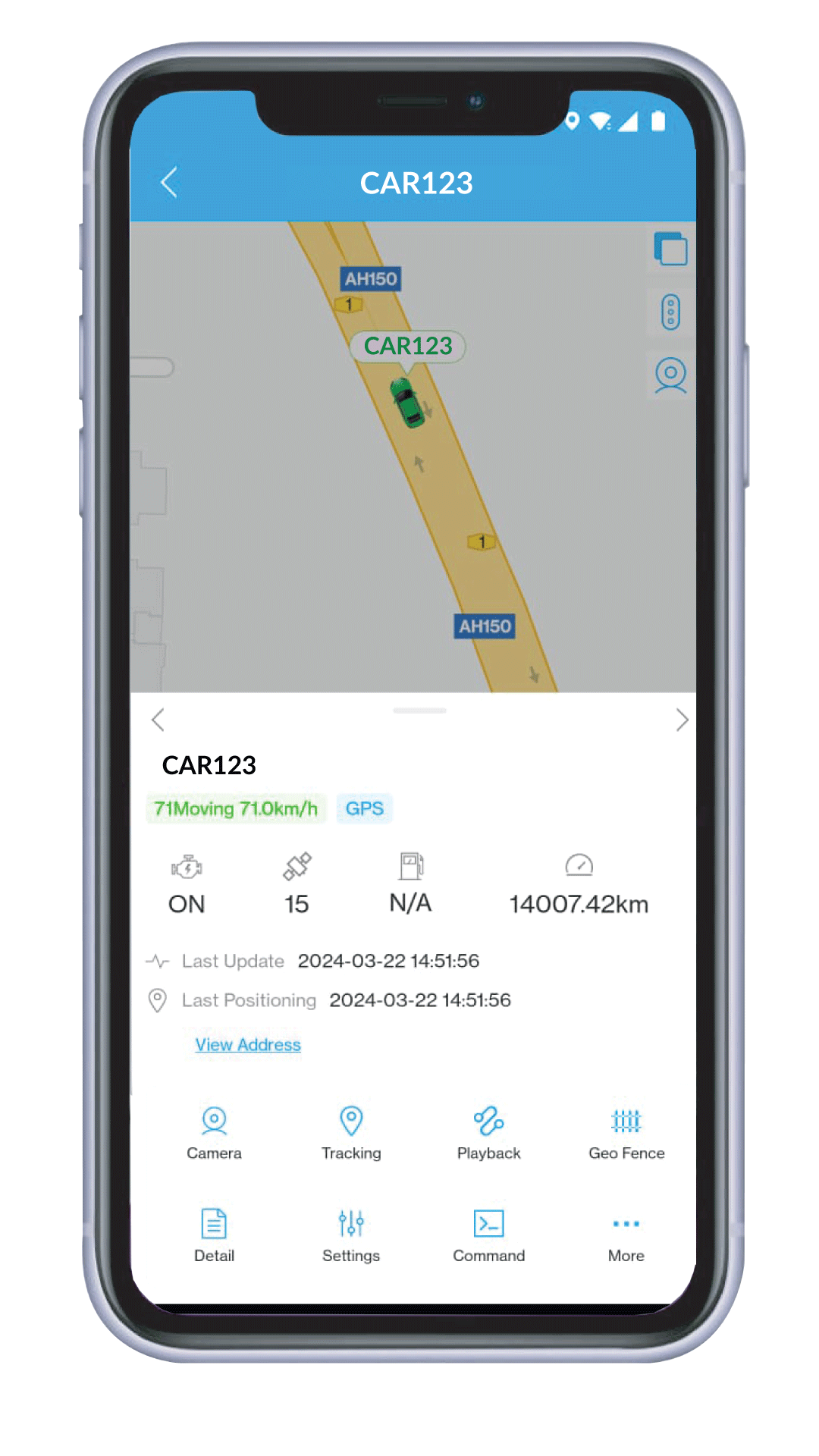CLAS Track mobile application interface