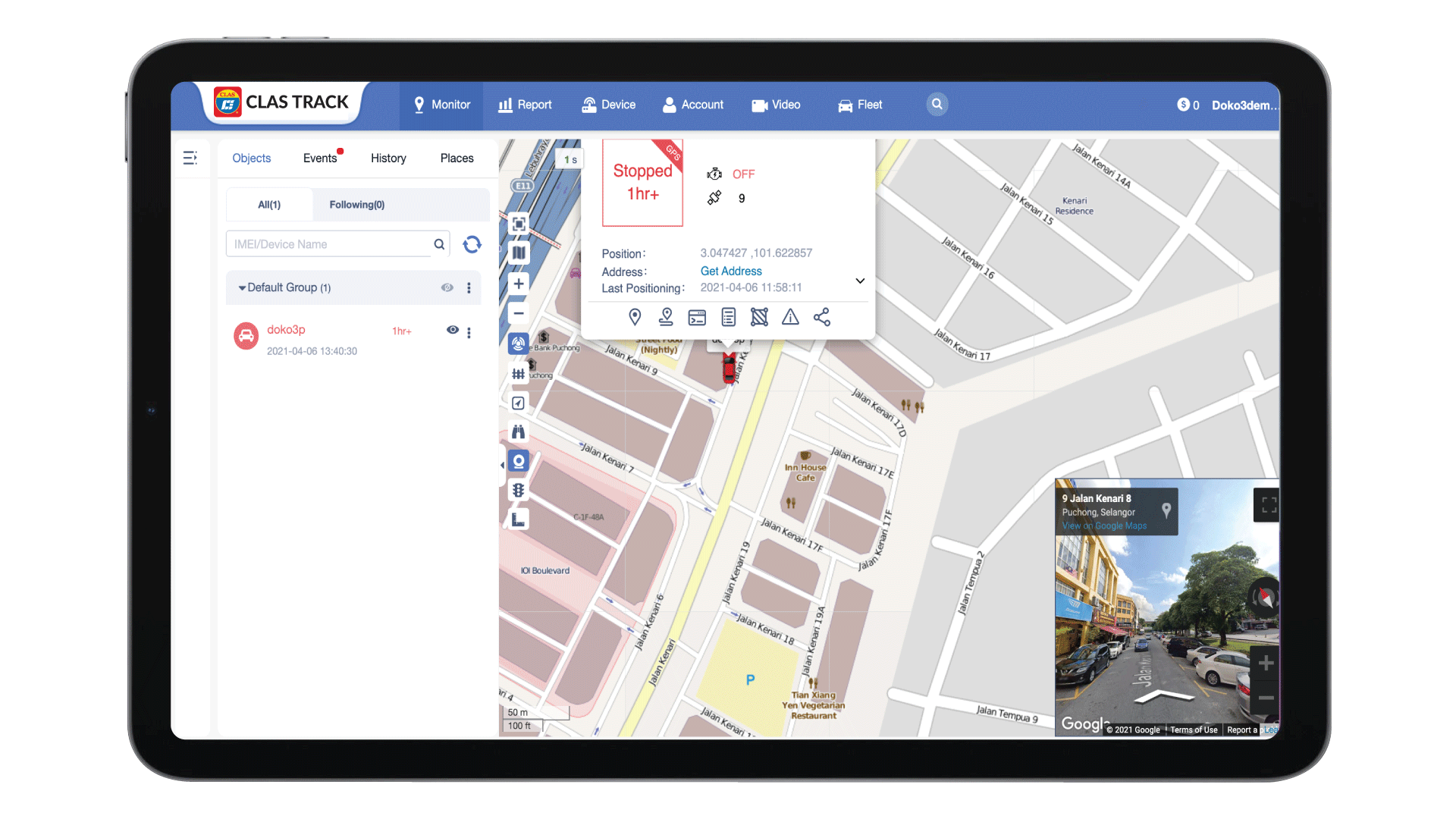 CLAS Track website interface