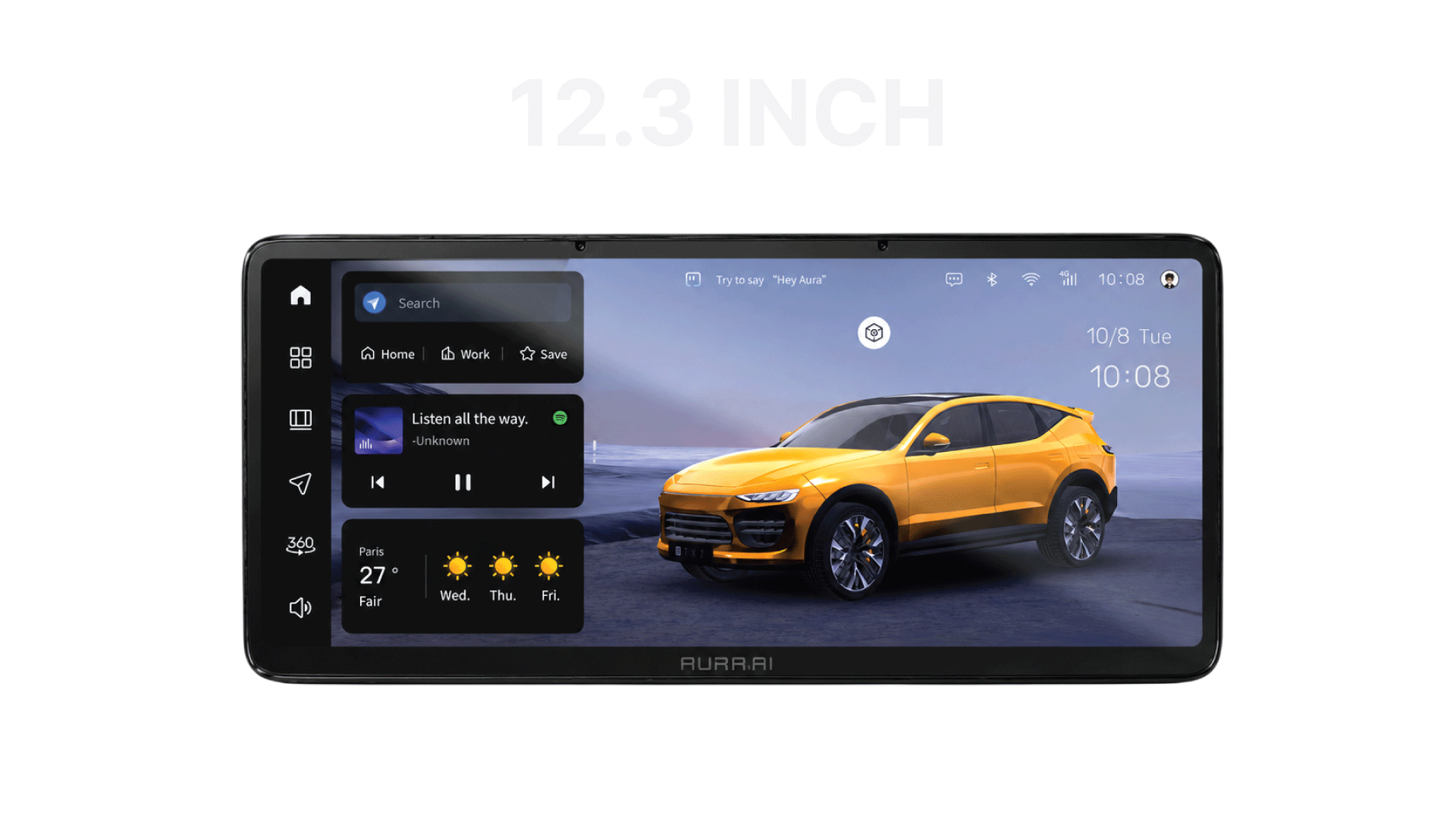 AuraAI X100 12.3-inch display